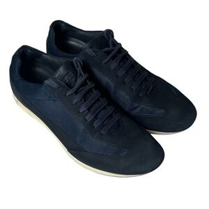 BOSS Hugo Boss Men’s Fulltime Lowp Nuny Navy Blue Leather Sneakers Size 42 EU